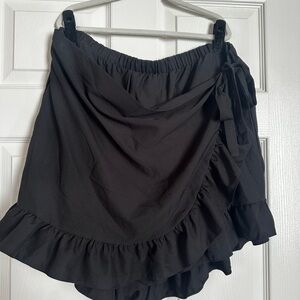 Black Ruffle Skort